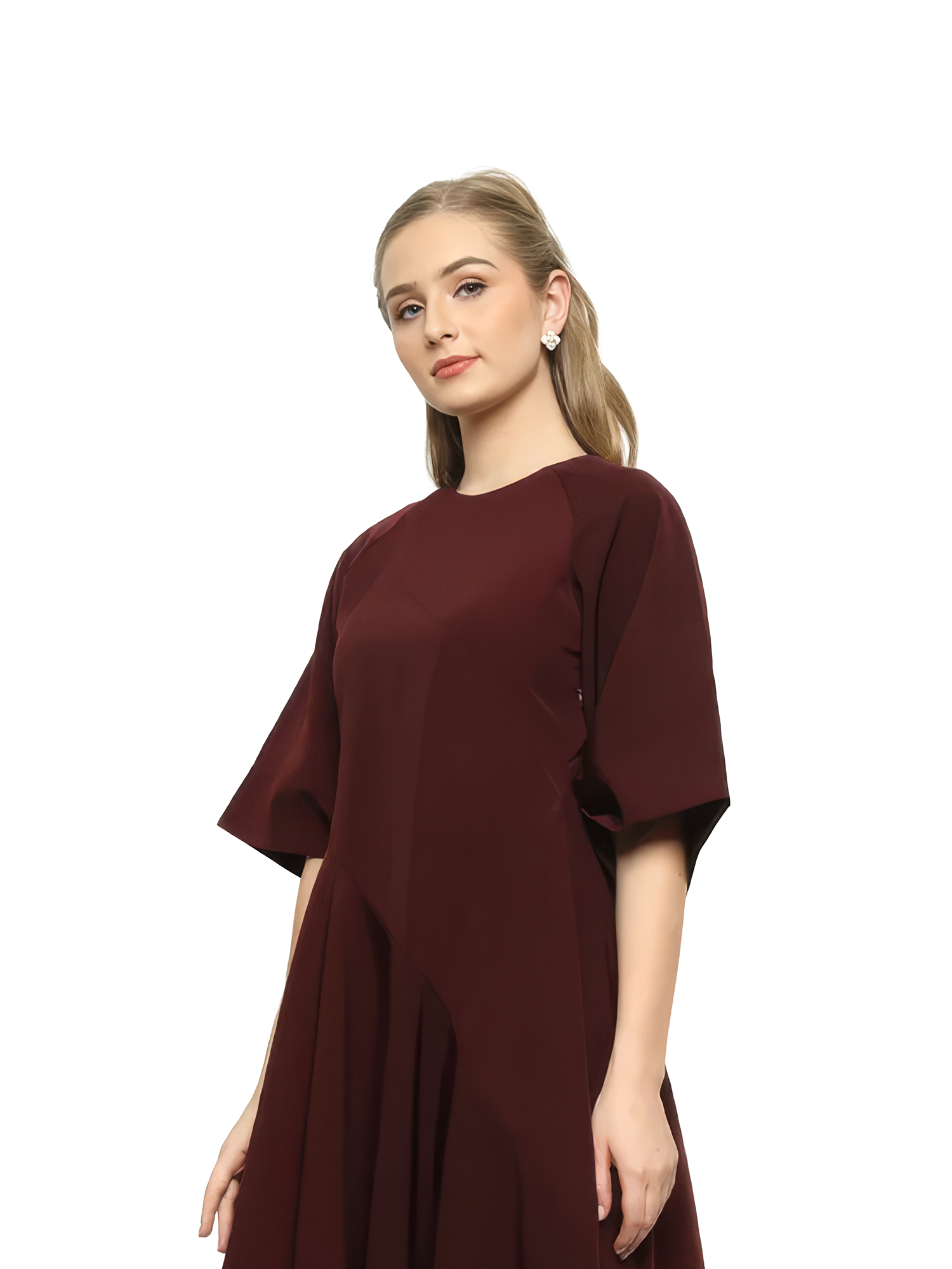 Arianna Maroon Dress view 6