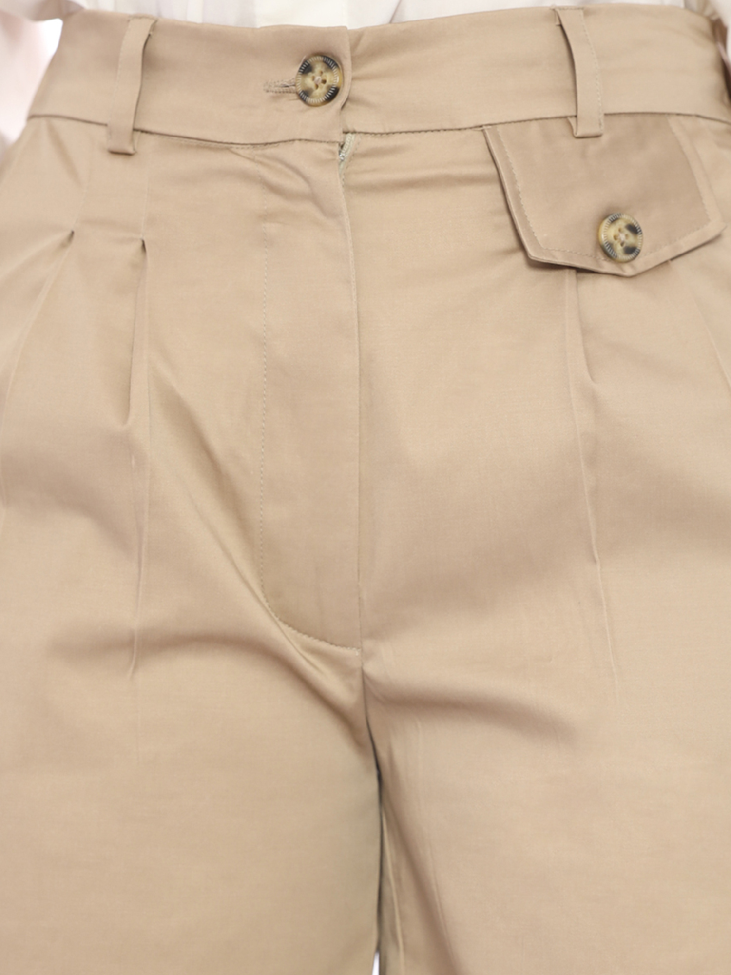 Lucille Khaki Short Pants & Skort view 3