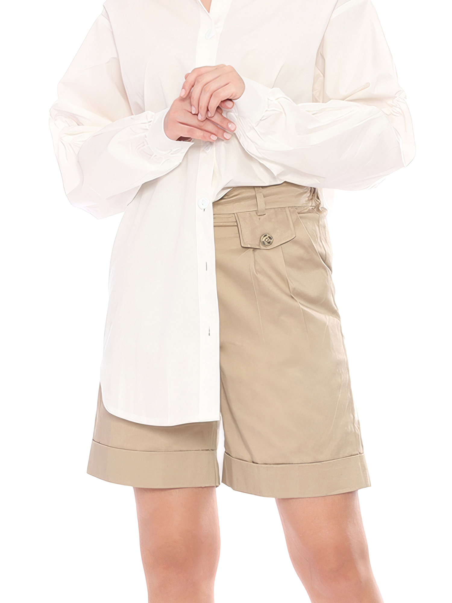 Lucille Khaki Short Pants & Skort view 6