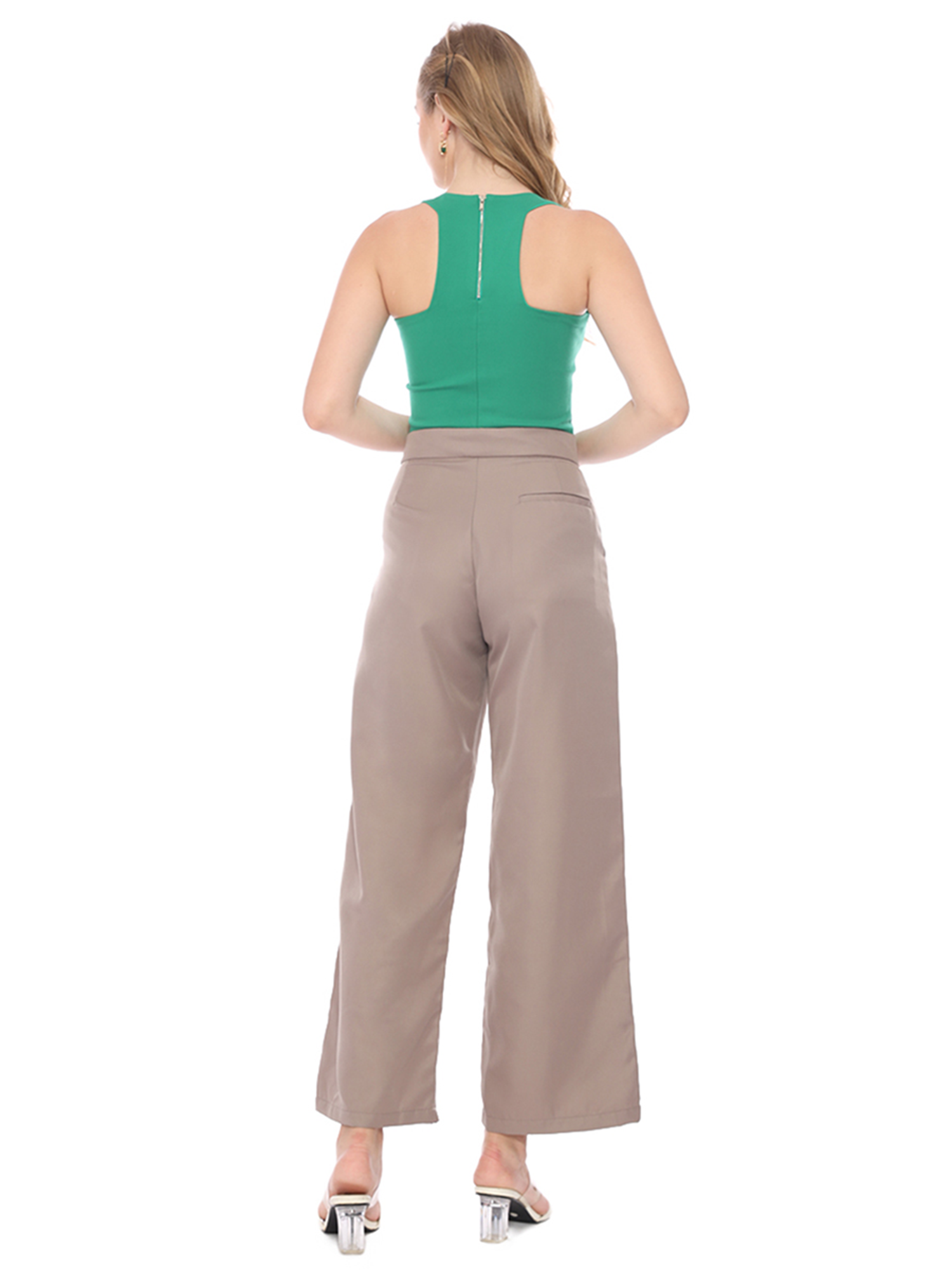 Maxine Taupe Long Pants view 2