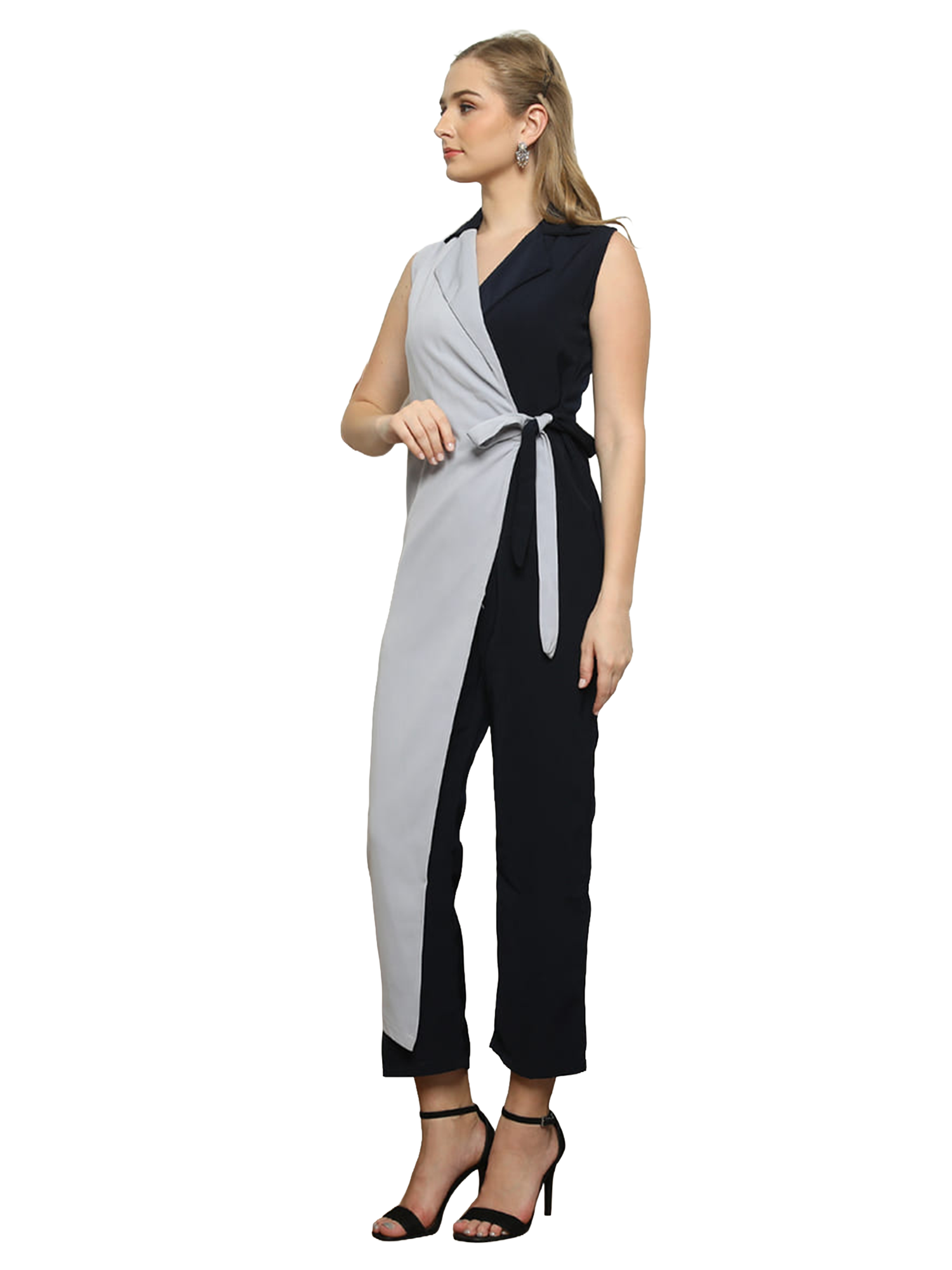 Miller Navy Light Grey Jumpsuit view 2