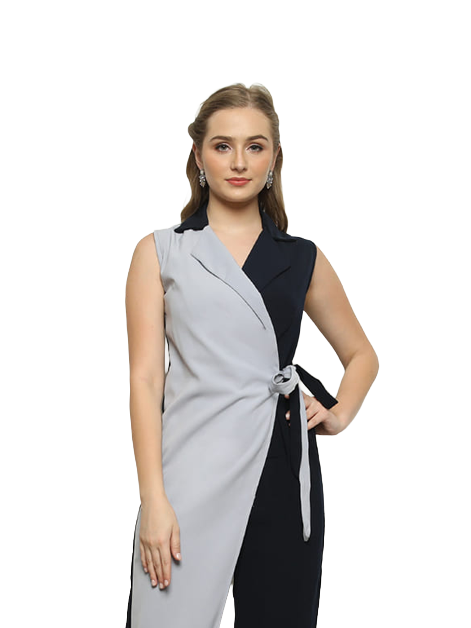 Miller Navy Light Grey Jumpsuit view 5