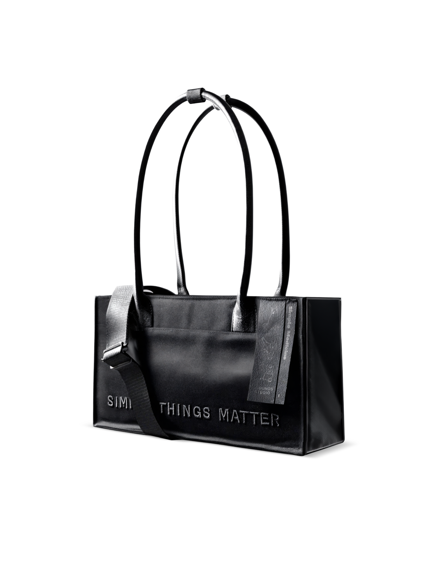 Grounds - Black on Black Baguette Bag view 4