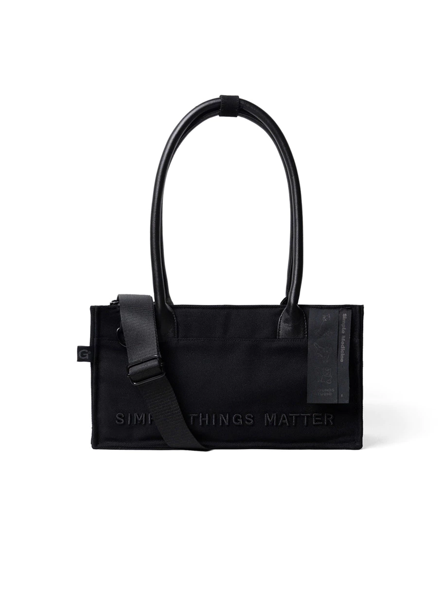 Grounds - Black on Black Baguette Bag view 5
