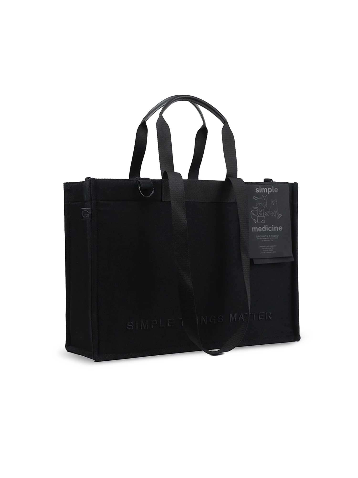 Grounds - Black on Black Large Catto Totebag view 2