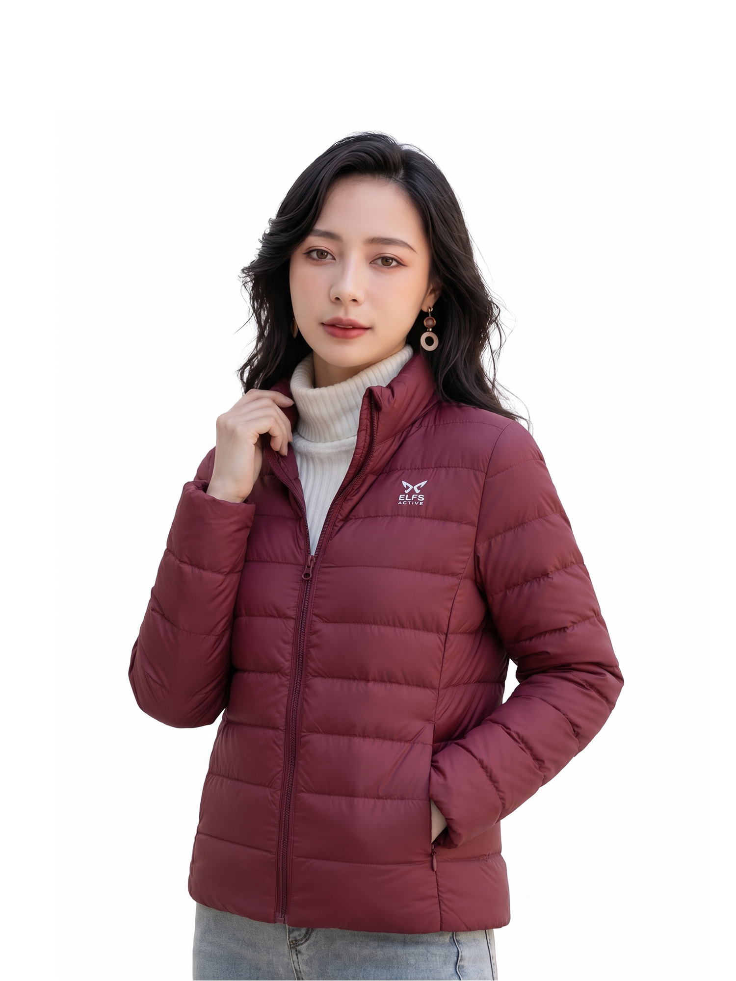 PUFFIN Down Collar - Jaket Bulu Angsa Wanita Ultralight UL view 5