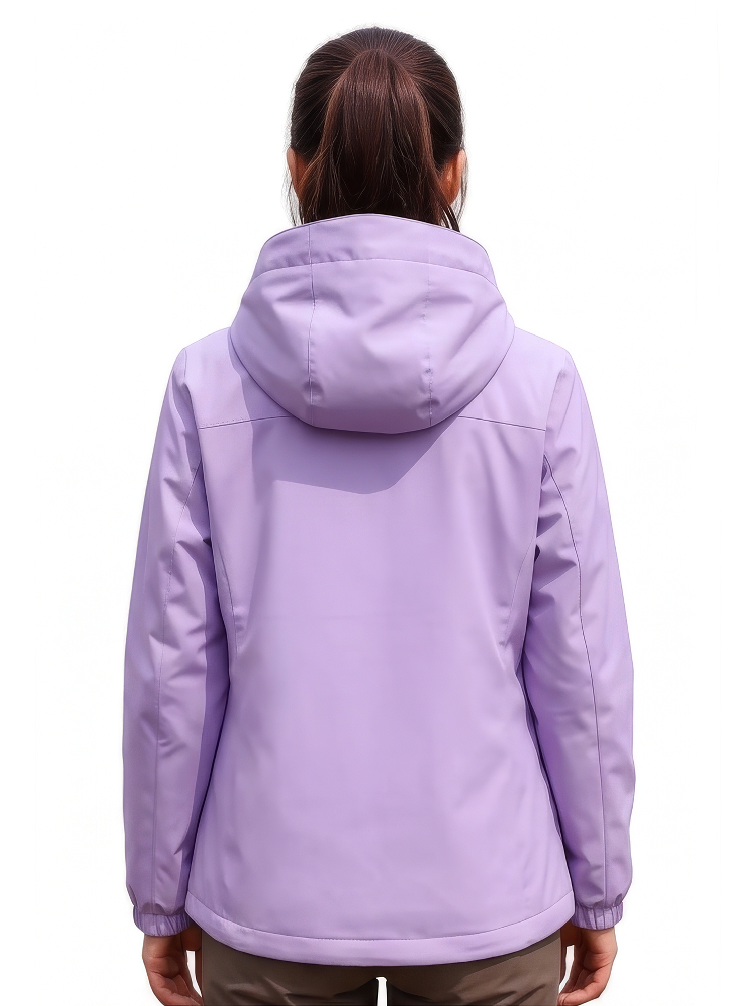 Jaket Gunung Wanita Outer Layer Detachable Hood WaterResist Hiking UL view 4