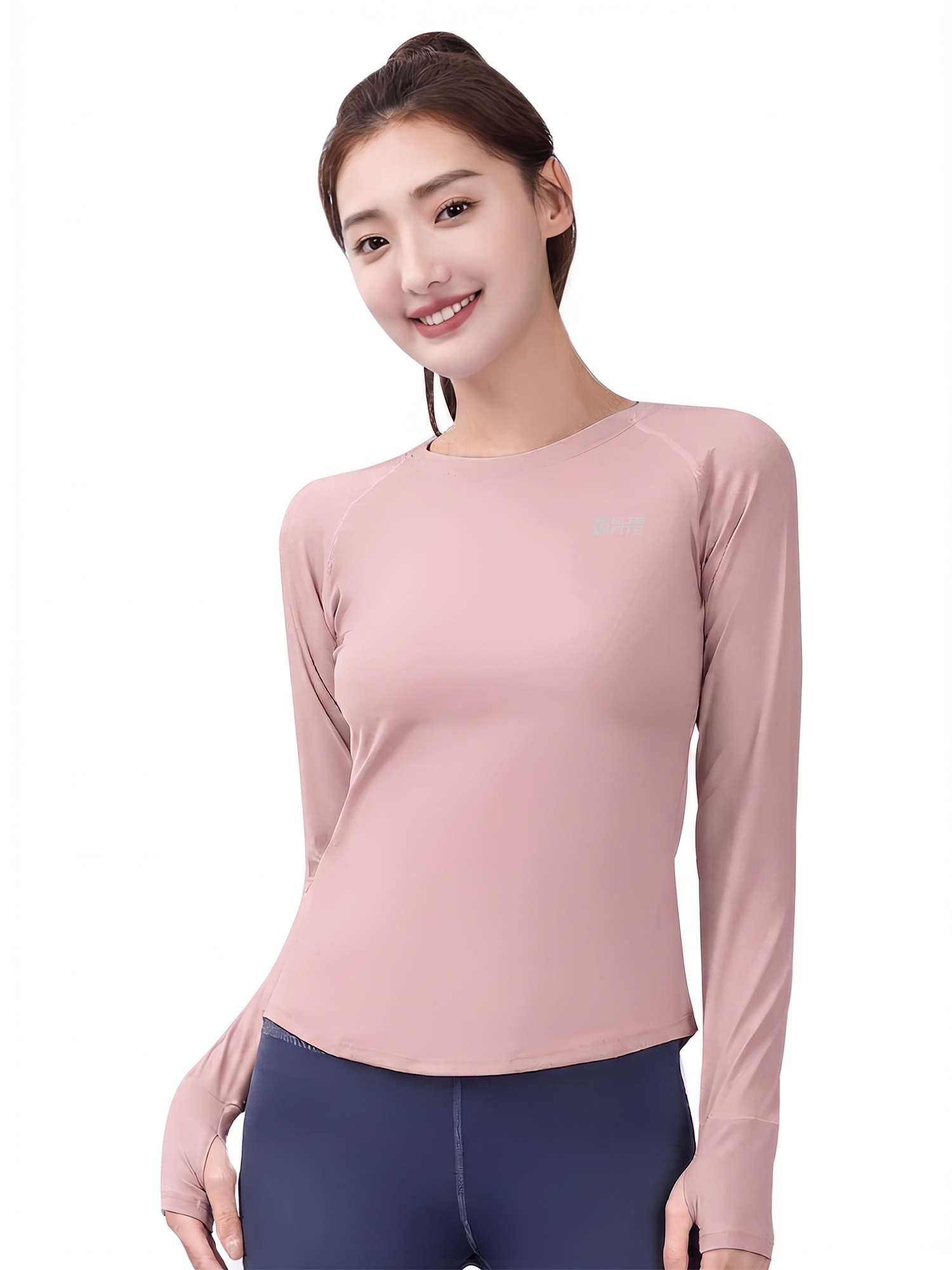 Women Dry Fit Jersey Long Sleeve Wanita Hiking Trekking view 3