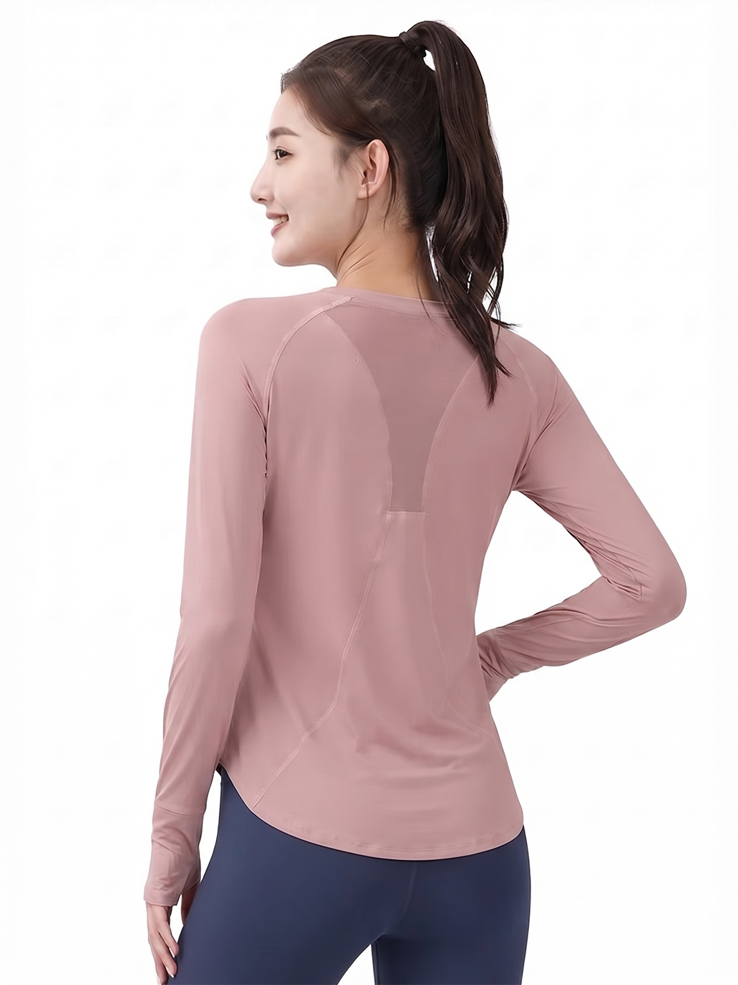 Women Dry Fit Jersey Long Sleeve Wanita Hiking Trekking view 5