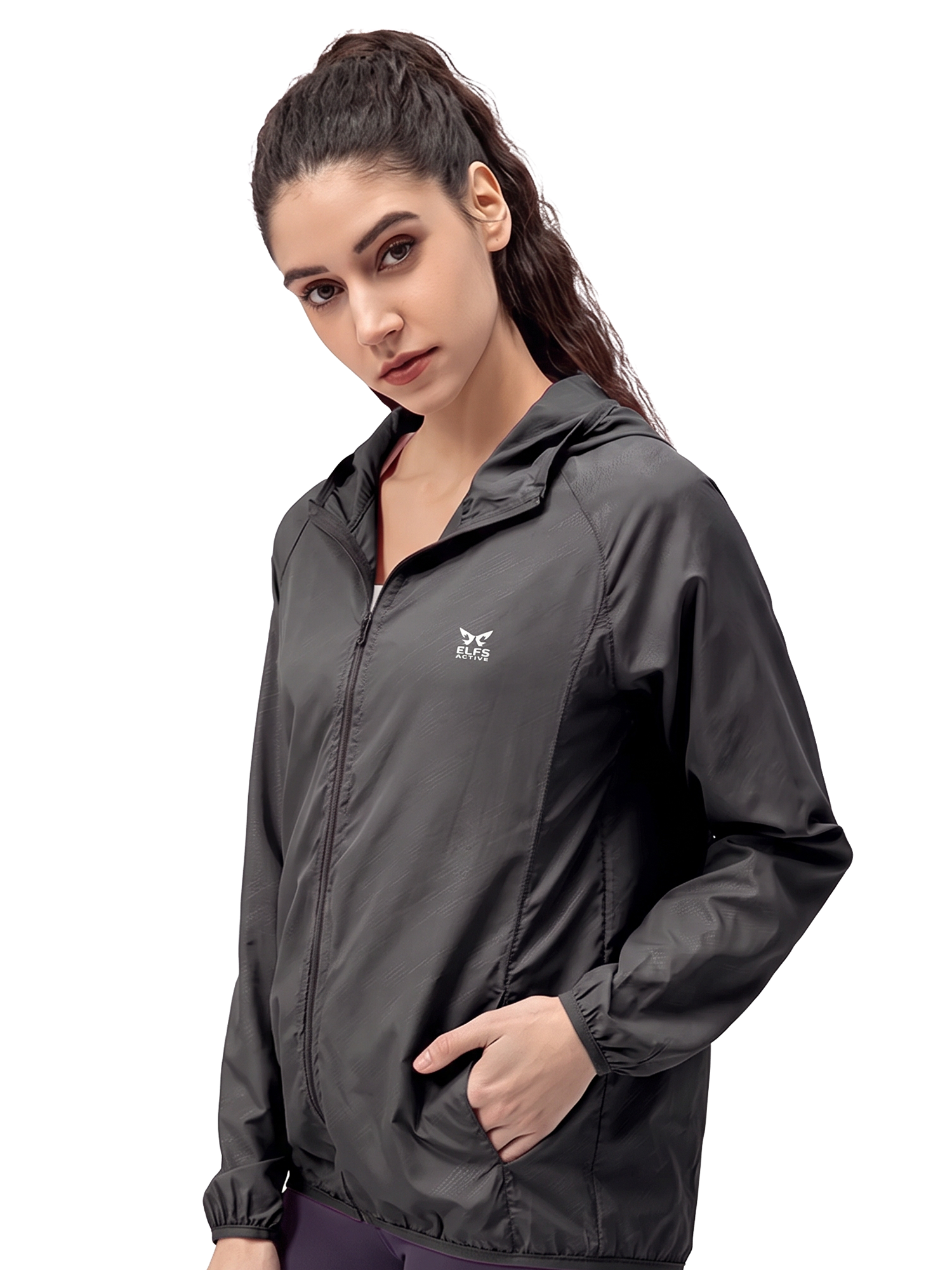Jaket Wanita Lipat Parasut Water Resistant Simple view 2