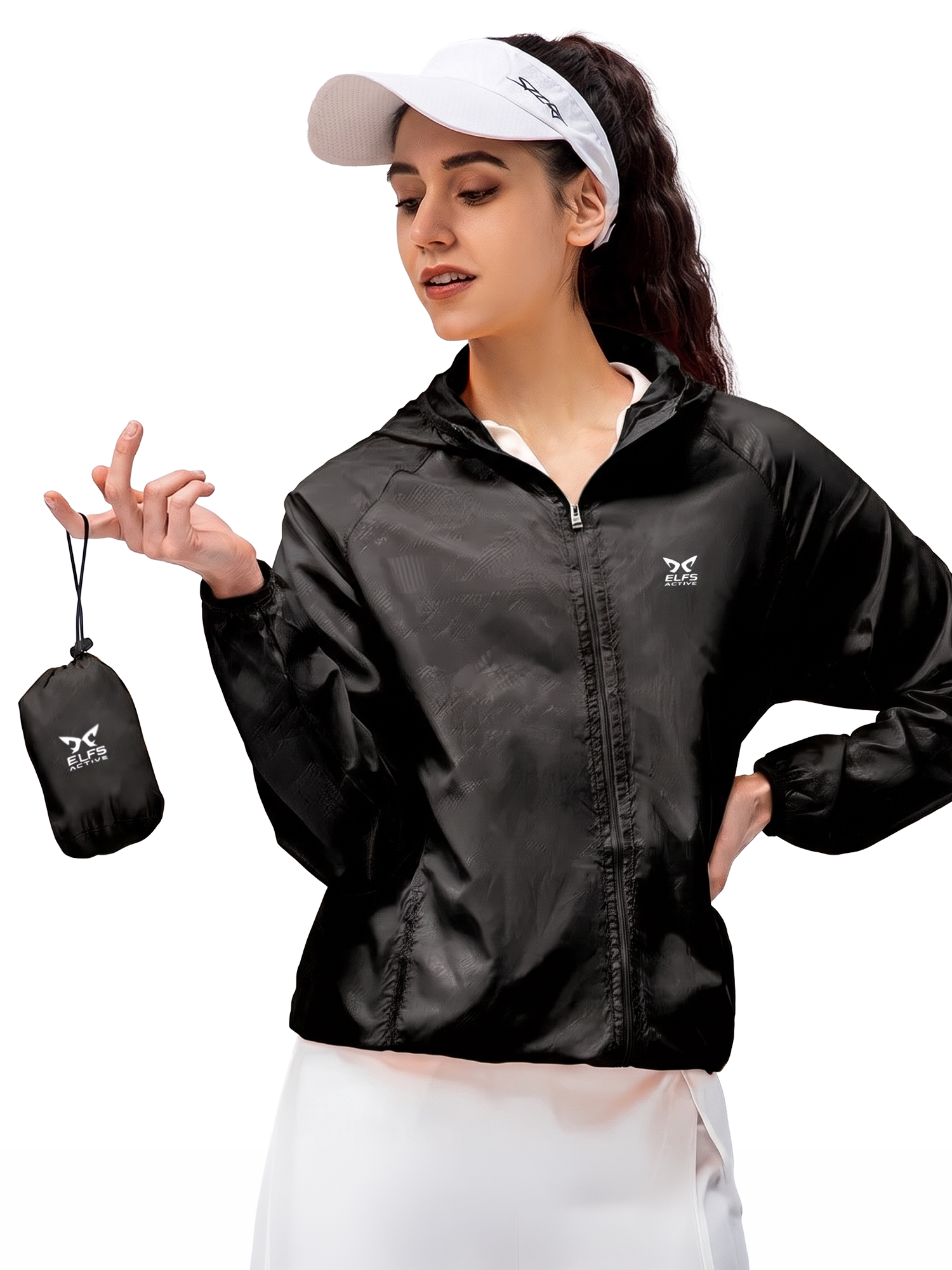 Jaket Wanita Lipat Parasut Water Resistant Simple view 3