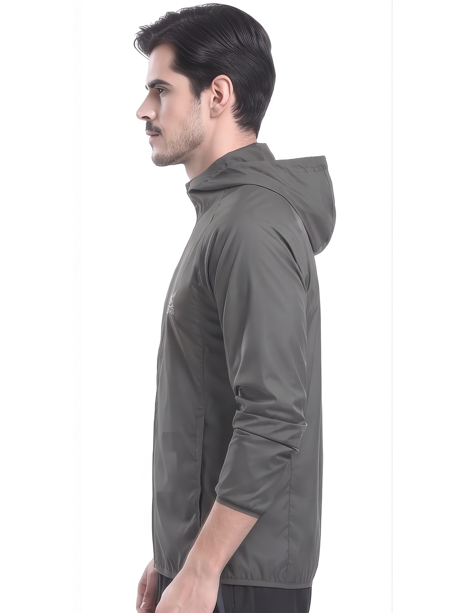 Jaket Training Olahraga Pria Foldable Parasut Water Resistant Windbreaker  view 2