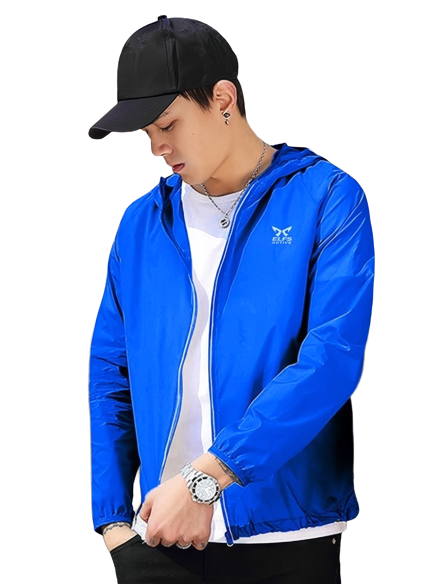 Foldable Reflective Windbreaker Running Pria Jacket Anti UV view 4