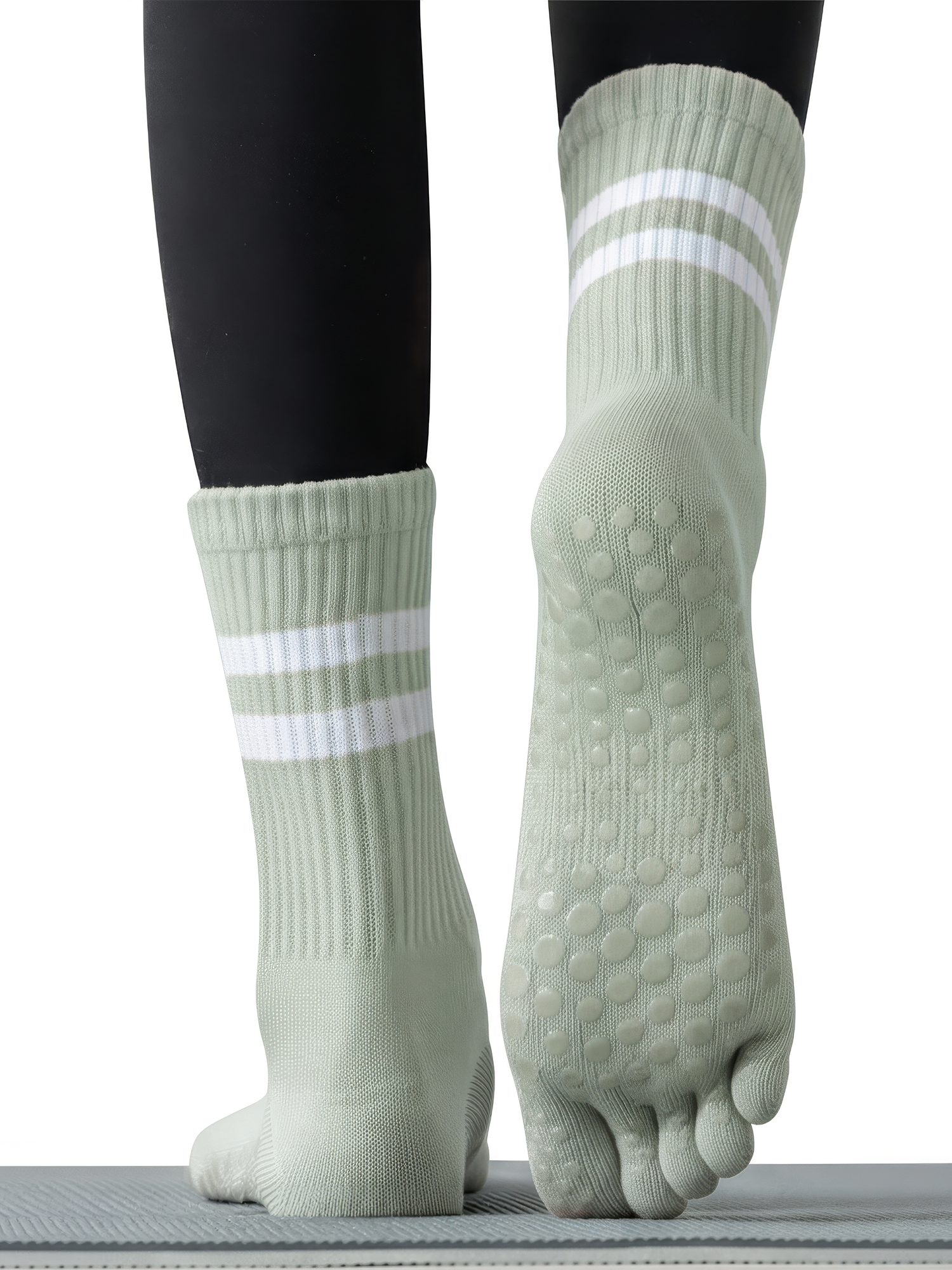 Womens Running Socks Elfs Fits | Kaos Kaki Panjang 5 Jari Trekking Trail Run Marathon view 3