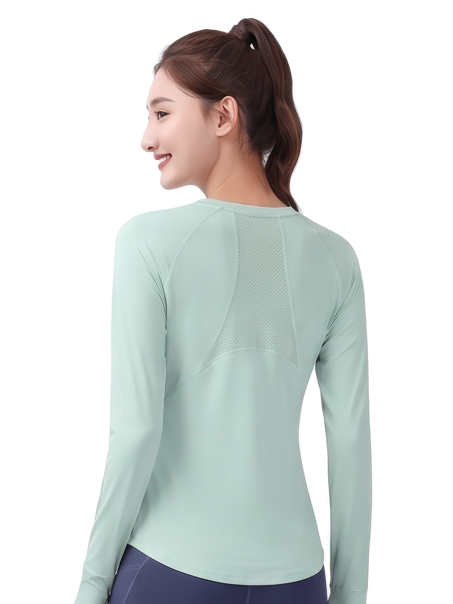 Women Dry Fit Jersey Long Sleeve Wanita Hiking Trekking view 5