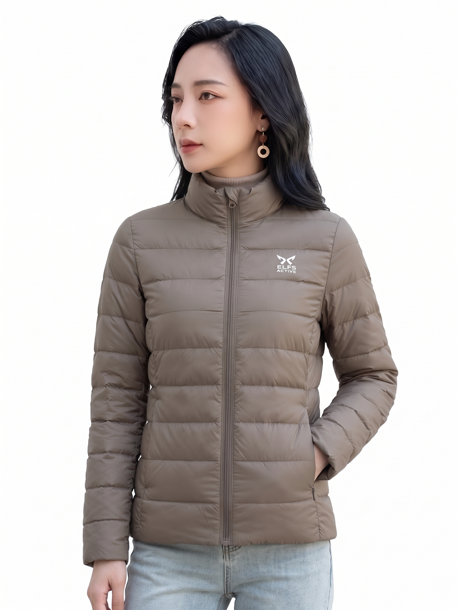 PUFFIN Down Collar - Jaket Bulu Angsa Wanita Ultralight UL view 5